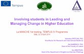 Leading and Managing Change in Higher Education (La MANCHE)lamanche-tempus.eu/.../pdf/USB_trainings_presentation1.pdf · 2014-05-30 · La MANCHE project priorities and chief objective