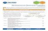 Neuroscience Research Peptides...P.O. Box 99703 Louisville, KY 40269-0703 USA Fax: 502-267-1329 Peptides International, Inc. Neuroscience Research Peptides Quick Reference P eptides