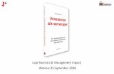 Jaap Boonstra & Management Impact Webinar 25 September 2018€¦ · Jaap Boonstra & Management Impact Webinar 25 September 2018. Speelveld. Spelers Speelveld Posities en belangen.