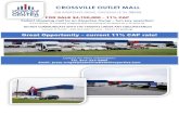 CROSSVILLE OUTLET MALL - LoopNet...CROSSVILLE OUTLET MALL 228 INTERSTATE DRIVE, CROSSVILLE TN 38555 151,000 square feet, 94 % occupied enclosed mall located on 12 acres of prime, high