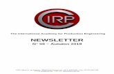 From the Editor - CIRP · All kind of news (news from members, awards, books written by members,…) relevant for our CIRP academy, is always welcome. Organizers of CIRP conferences