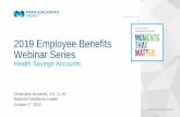 2019 Employee Benefits Webinar Series... · 2019-10-18 · Christopher Beinecke, J.D., LL.M National Compliance Leader October 17, 2019 2019 Employee Benefits Webinar Series Health