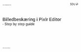 Billedbeskæring i Pixlr Editor - SDUnet · Billedbeskæring i Pixlr Editor - Step by step guide 30. november 2017 8 Slip musen, når du har markeret det ønskede område. Er du ikke