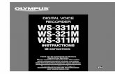WS-311M WS-321M WS-331M Instructions EN...Getting Started P.8 When Using the Recorder as a Voice Recorder P.19 Using the Recorder on Your PC P.44 Using the Recorder as a Music Player