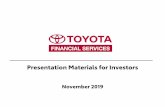 Presentation Materials for Investors - Toyota...• This presentation is an advertisement and not a prospectus and investors should not subscribe for or purchase any securities of