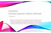 Modeling Dynamic Building thermal response Jan-2018 · 2018-08-30 · conditions: weather data, & indoor occupancy &process loads, •Energy modeling software simulate the dynamic,