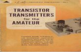 TRANSMITTERS AMATEUR TRANSISTOR · temperature of the transistor is the single most important consideration. When building or using transistor transmitters, particular importance