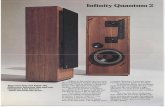 Infinity Quantum 2 - David's Audio · He invented a woofer with two voice coils. Right down where rising imped- ance and falling response were inevi- table before, his second voice