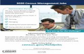 D-484 Administrative Manager Challenge · Administrative Manager Form D-484 March 2018 2020 Census Management Jobs Are you up for the challenge? Responsible for oﬃce administrative