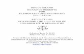 RHODE ISLAND BOARD OF REGENTS FOR ELEMENTARY AND … · 300.115 Continuum of alternative placements. 300.115(A) Continuum of special education placements and services. 300.115(B)