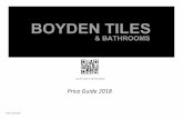 Price Guide 2018 - Boyden Tiles...Boyden Code per mtr Ctn kg Ctn m2 150 CONTRACT TILES 150 W Type Gloss 115.00 MTRL 115 THK 0.60 44.44 I 150 44 W I 0 6 1.03 1 1 10.00 120 118.80 Ctn