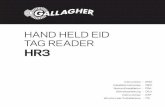 HAND HELD EID TAG READER HR3 - ruralmfg.com · Any Electronic ID tags that come within 27 cm of the Antenna will be read. If there is more than one tag in the range of the reader,