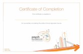 Certificate of Completion · 2015-12-24 · Certificate of Completion This certificate is awarded to for succesfully completing the online Critical Appraisal Course PPV x O psych