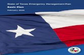 State of Texas Emergency Management Plan · emergency management objectives. The State Plan is the basic planning document for state-level comprehensive emergency management actions.