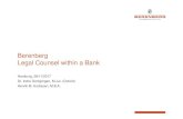 Berenberg Legal Counsel within a Bank - Jura Hamburg · 2017-11-29 · Berenberg Capital Markets LLC ... timelines regulation resources US-Law IT gpdr SMCR Mifir brexit recruiting