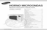 HORNO MICROONDAS - usermanual.wiki · Instalación del horno microondas Coloque el horno sobre una superficie plana, estable y lo suficientemente firme para que aguante el peso del