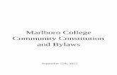 Marlboro College Community Constitution and Bylaws...The College Community shall include students, faculty, staff and their spouses, kitchen staff regularly assigned to Marlboro College,