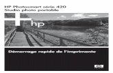 HP Photosmart série 420 Studio photo portableh10032.des photos avec l'appareil. Pour plus d'informations sur l'utilisation et le chargement des piles, reportez-vous au Manuel de l'utilisateur