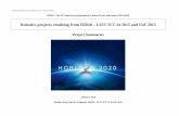 H2020 ICT-Robotics Call 2 and FoF 2015 – retained …...Robotics projects resulting from H2020 – LEIT ICT 24 2015 and FoF 2015 Project Summaries January 2016 Results of the Call