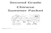 201- Chinese Summer Packet · 201 Mandarin Summer Packet 2 Dear 201 Families, This summer packet will help your child review the vocabulary and content that we have learned this year