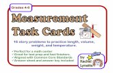 16 story problems to practice length, volume, weight, and ......Here are 16 measurement story problem cards to use with your students. These cards focus primarily on length, volume,