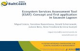 Ecosystem Services Assessment Tool (ESAT): Concept and ... · Salinity PSU Oxygen Concentration mg/L Global climate regulation by reduction of greenhouse gas concentrations C stock