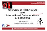 Overview of RIKEN AICS and International ... Overview of RIKEN AICS and International Collaborations