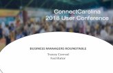 Making the connections ConnectCarolina 2018 User Conference · 2018-10-23 · Making the connections. 5. Business Manager Roundtable. Direct Deposit 1218.1.2f – Direct Deposit Authorization