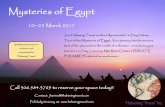 Mysteries of Egypt - Amazon S3 · PDF file Mysteries of Egypt 10—25 March 2017 Join Helmsing Travel on this fully escorted 14-Day Deluxe Tour of the Mysteries of Egypt. It’s a