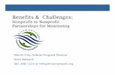 Benefits & Challenges · PDF file Benefits & Challenges: Nonprofit to Nonprofit Partnerships for Monitoring Merritt Frey, Habitat Program Director River Network 801-486-1224 or mfrey@