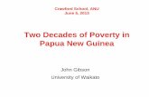 Two Decades of Poverty in Papua New Guinea...2009/10 Household Income and Expenditure Survey (HIES) •Sampling differences More than three times larger (n=4080) •Almost half the