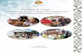Preface - Tonga...Preface This disability monograph provides data onthe characteristics of peoplewith a disability in Tonga, as captured through the 2016 Population and Housing Census.