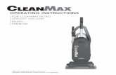 LEANMAX...vacuum cleaner and insert the screw. Make sure the screw is tightened securely (Fig. 1). On/Off Pedal 1. To turn the vacuum on, push the power pedal on the right side of