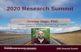Jeremy Sage, PhD2020 Research Summit Why Do We Survey • Efficient tool for learning about people’s opinions, preferences, spending, voting, and behaviors. • Confidently estimate
