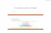 Fundamentals of light - An-Najah Videos · Fundamentals of light CHAPTER 1 Introduction ... If light is considered as a wave, similar to a radio wave or an alternating-current wave,