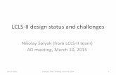 LCLS-II design and challenges - Fermilabbeamdocs.fnal.gov/AD/DocDB/0047/004782/001/Solyak_design statu… · LCLS-II design status and challenges Nikolay Solyak (from LCLS-II team)