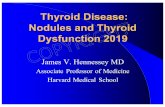 Nodules and Thyroid YRIGHT Dysfunction 2019 · 2020-01-02 · Thyrotoxicosis Etiology Continued 3. Painless and Subacute Thyroiditis (SAT) – Inflammation of thyroid tissue ® TH