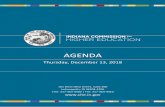 December 2018 Commission Meeting TOC - IN.gov | The ... 2018 Commission Meeting Ag… · Indiana, bringing investment, training, tools and innovative methods to augment Governor Holcomb’s
