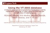 Using the VT-2005 database · G G c RT c G G RT g g D -D = + D -D = + In terms of the solvation free energy (Ben-Naim (1987)) In terms of the charge restoring free energy. (Lin and