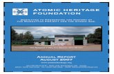 ATOMIC HERITAGE FOUNDATION · Remembering the Manhattan Project: Perspectives on the Making of the Atomic Bomb and its Legacy. Race for Atomic Power:The Remarkable History of the