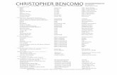 Christopher Bencomo Resume1 · SWAT Guest Star C BS / Laura Belsey NCIS Co-Star C BS / Terrance O’Hara Ballers Co-Star HBO / Julian Farino