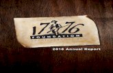 2018 Annual Report - 1776 Foundation · Mr. Tyler Schott . Scott Aspenlieder ABOUT. the 1776 Foundation Jake Eaton. Tyler Schott. 1776 Foundation Annual Report | 3. PROGRAMS DON’T