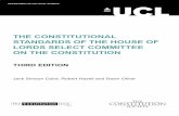 THE CONSTITUTIONAL STANDARDS OF THE HOUSE OF LORDS … · 2018-11-15 · 5.7 Post-legislative scrutiny ... House of Lords Constitution Committee, extracting their standards and assembling
