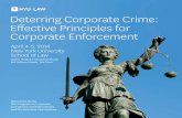 D eterring Corporate Crime: Effectiv e Principles for ... · iii D eterring Corporate Crime: Effectiv e Principles for Corpore Enfort a cement April 4-5, 2014 New York University
