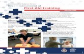 Queensland Ambulance Service Recommencement of First Aid … · 2020-06-14 · First Aid training With the easing of COVID-19 imposed restrictions in Queensland on June 1st last,