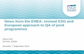 News from the EHEA: revised ESG and European approach to ...eqtel.psut.edu.jo/Documents/CompletedDeliverables...– the revised ESG – The European Approach to QA of Joint Programmes