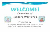 Overview of Readers Workshop - MS. R'S CLASSmsrockecharlie5th.weebly.com/uploads/3/7/4/9/37490239/readers_w… · Traditional Approach Readers Workshop Instruction: Whole class reading/Reading