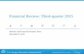 Financial Review: Third-quarter 2015...Financial Review: Third-quarter 2015 Markets and Financial Analysis Team December 8, 2015 Key findings for third-quarter 2015 2 • Crude oil