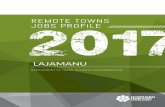 Lajamanu remote towns jobs profile - NT.GOV.AU · 2018-09-17 · JOBS PROFILE LAJAMANU 5 Introduction This jobs profile provides a snapshot of jobs and the characteristics of job