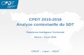 CPDT 2015-2016 Analyse contextuelle du SDT · Présentation de l’analyse contextuelle du SDT –Plateforme Intelligence Territoriale 6 juin 2016 7 Phases de la recherche Identification